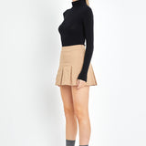 Pleated Mini Skort