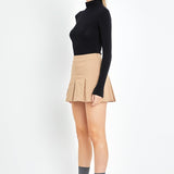 Pleated Mini Skort