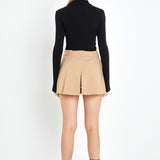 Pleated Mini Skort