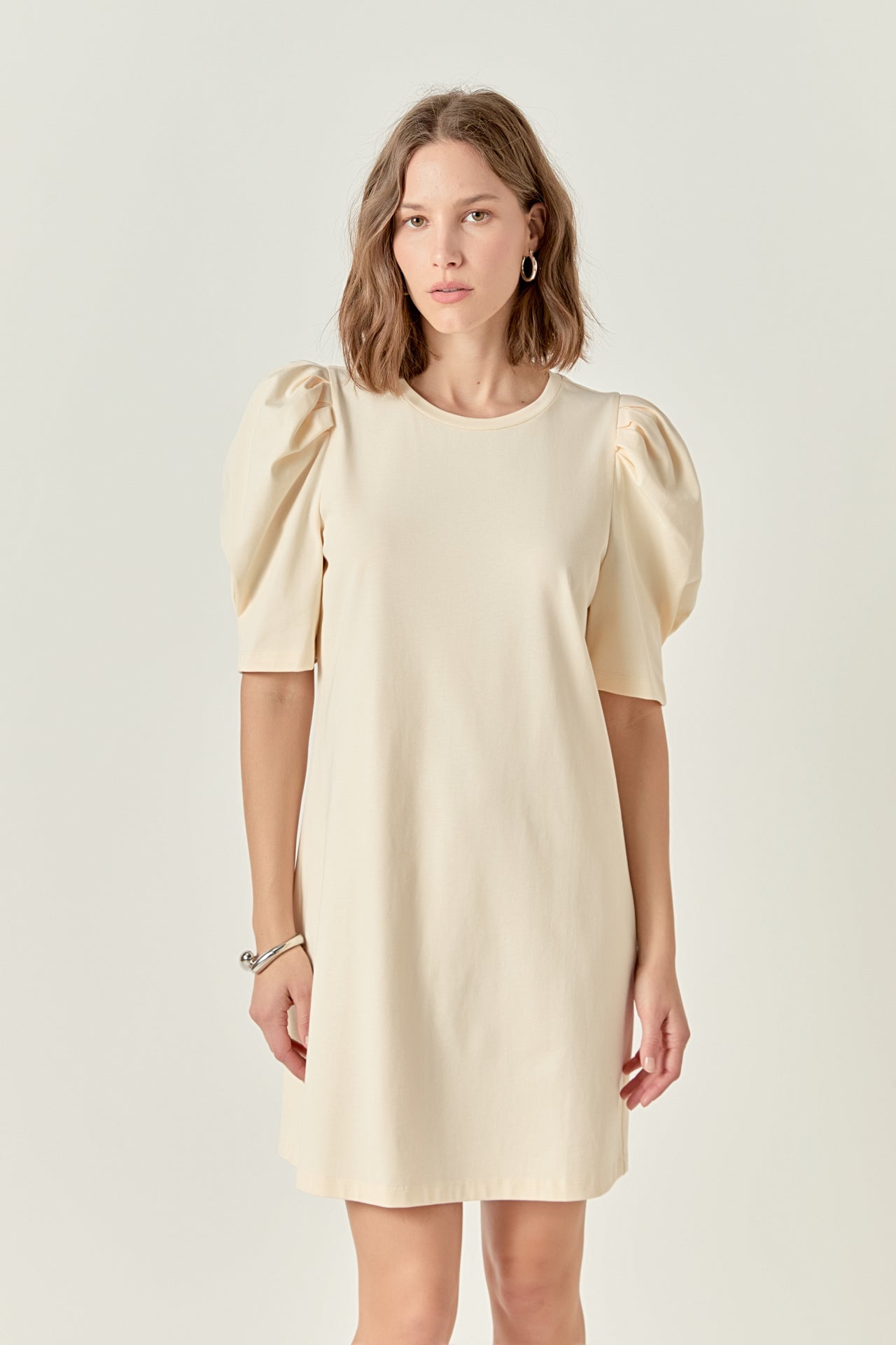 Short Puff Sleeve T Shirt Dress Short Puff Sleeve T Shirt Dress