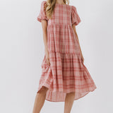 Plaid Midi Dress