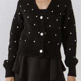 Dot Embroidered Cardigan