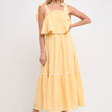 Midi Dress with Tied Shoulder Strap