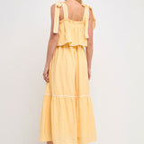 Midi Dress with Tied Shoulder Strap