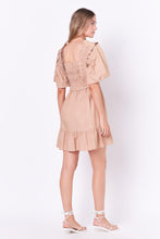 Load image into Gallery viewer, Mini Dress with Puff Sleeves
