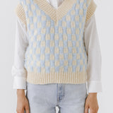 Checker Knit Vest