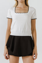 Load image into Gallery viewer, Scalloped Neckline Top
