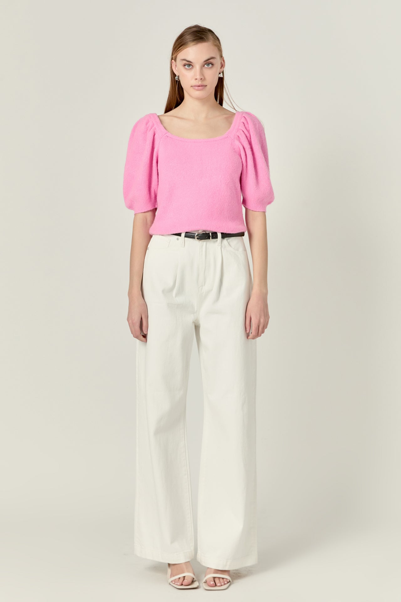 Puff Sleeve Sweater – English Factory Puff Sleeve Sweater – English Factory