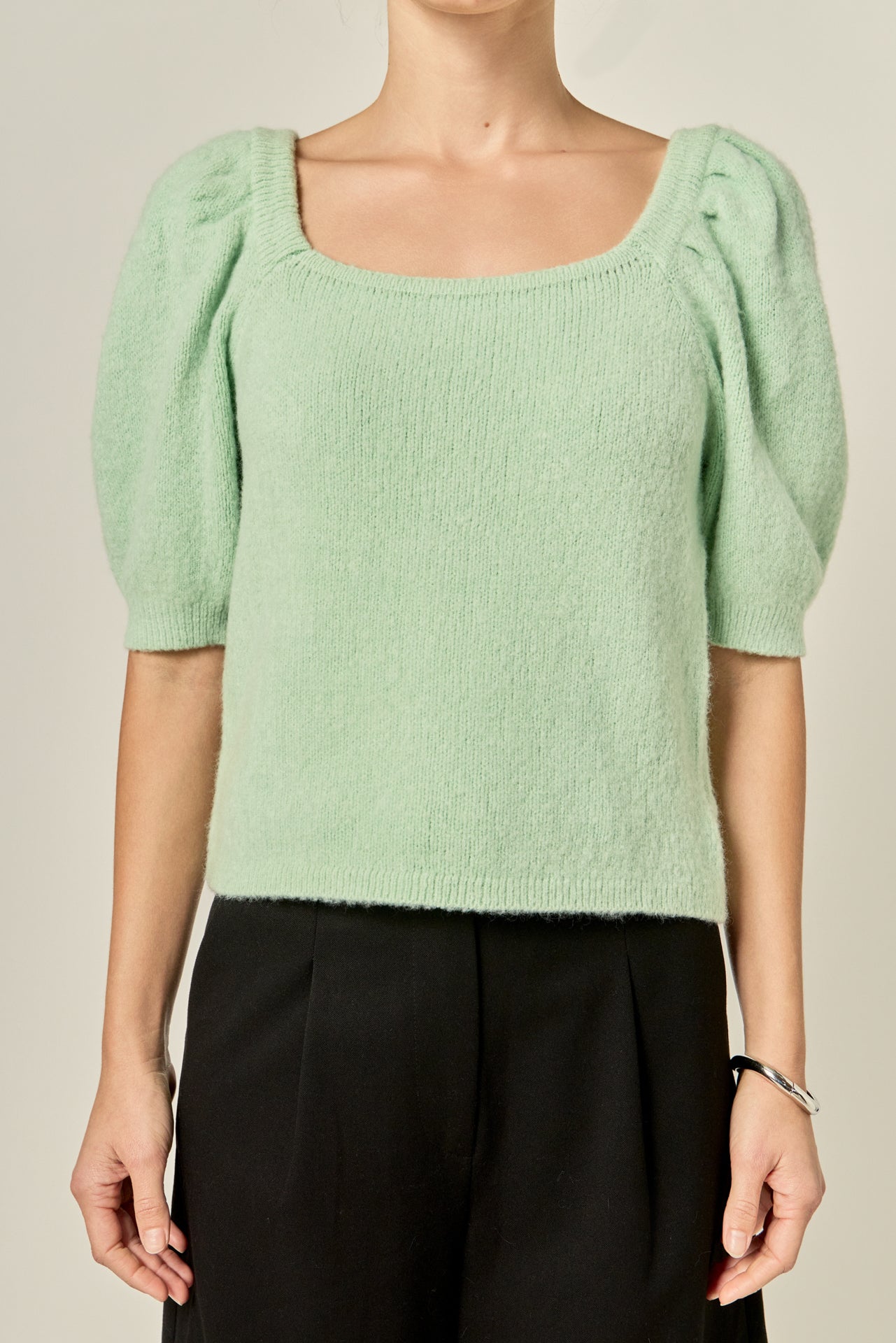 Puff Sleeve Sweater – English Factory