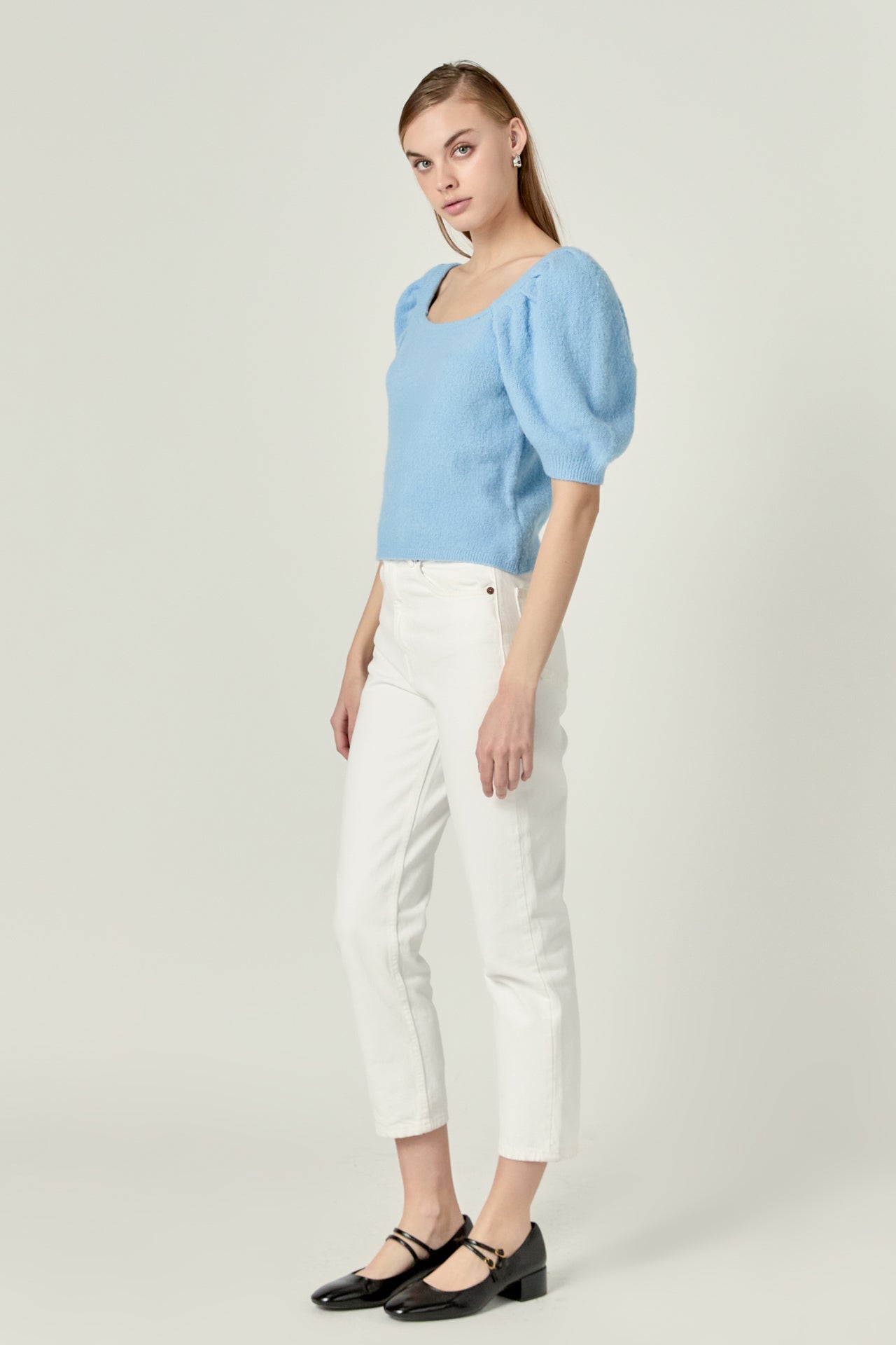 Puff Sleeve Sweater – English Factory