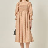 Floral Smocked Midi Dress