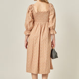 Floral Smocked Midi Dress
