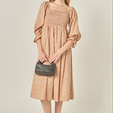 Floral Smocked Midi Dress