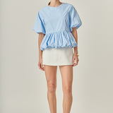 Balloon Poplin Top