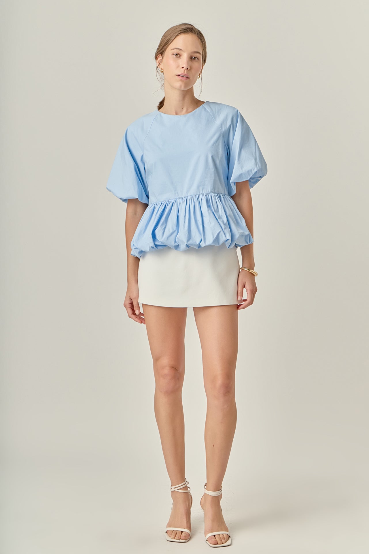 Balloon Poplin Top