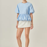 Balloon Poplin Top