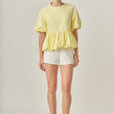 Balloon Poplin Top