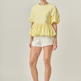 Balloon Poplin Top