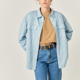 Faux Suede Oversized Shirts