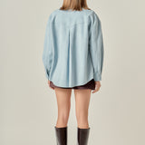 Faux Suede Oversized Shirts