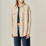 Faux Suede Oversized Shirts