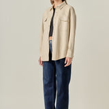 Faux Suede Oversized Shirts