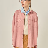Faux Suede Oversized Shirts