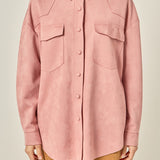 Faux Suede Oversized Shirts