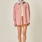 Faux Suede Oversized Shirts