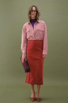Faux Suede Oversized Shirts