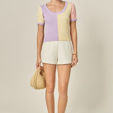 Color Blocked Sweater Top
