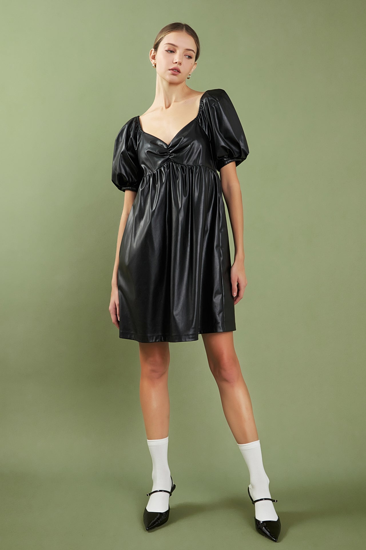 english factory Short Balloon Sleeve Mini Dress OCEAN BLUE | Clothing english factory Short Balloon Sleeve Mini Dress OCEAN BLUE | Clothing