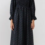 Floral Smocked Midi Dress