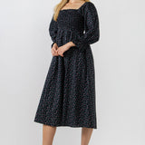 Floral Smocked Midi Dress