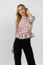 Load image into Gallery viewer, Plaid Blouse
