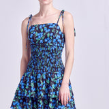 Blueberry Print Mini Dress