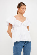 Load image into Gallery viewer, Knotted Top with Balloon Sleeves
