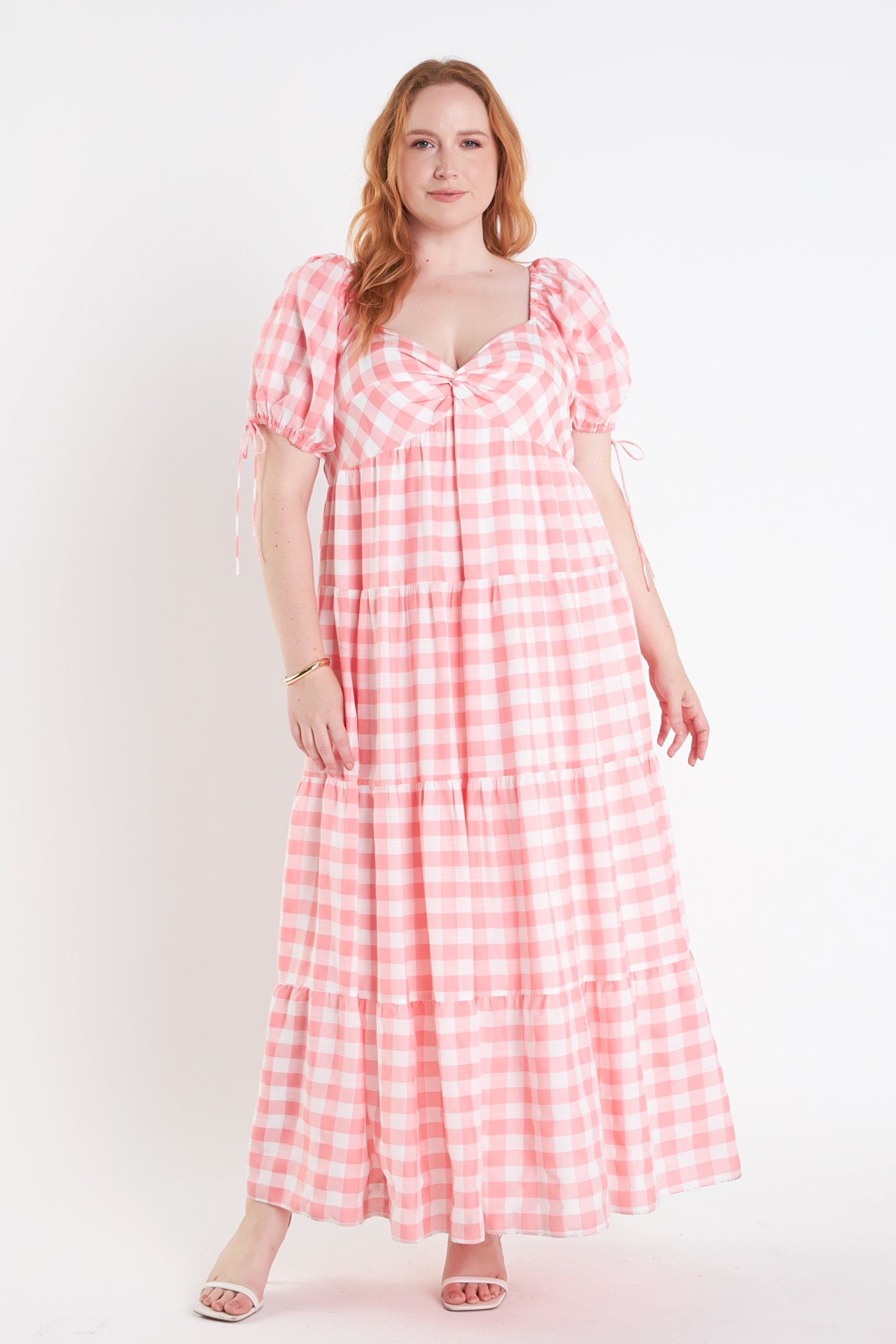 english factory pink gingham dress