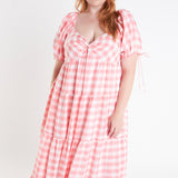 Knotted Gingham Dress