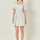 Floral Print Cotton Mini Dress