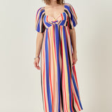 Multi Color Stripe Maxi Dress
