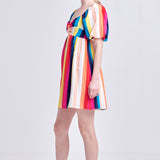 Multi Color Stripe Mini Dress