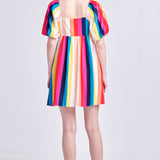 Multi Color Stripe Mini Dress