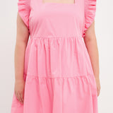 Ruffled Dress with Smocking Detail- Sold Out