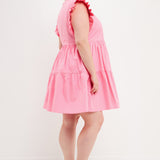 Ruffled Dress with Smocking Detail- Sold Out