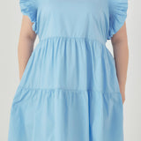 Ruffled Dress with Smocking Detail- Sold Out