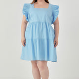 Ruffled Dress with Smocking Detail- Sold Out