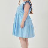 Ruffled Dress with Smocking Detail- Sold Out