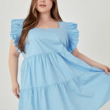 Ruffled Dress with Smocking Detail- Sold Out