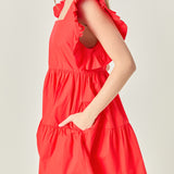 Ruffled Dress with Smocking Detail